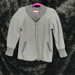 Womens Neon Buddha Full‎ Zip Cardigan Sweater Size Small Gray / W-55